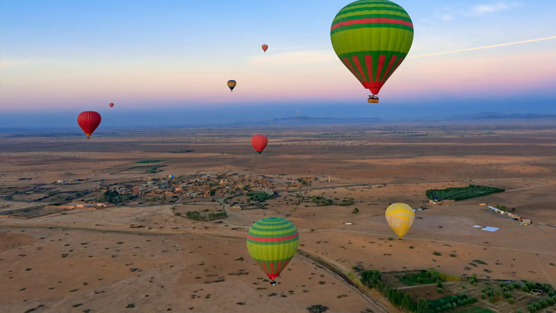 Passeio de balão pelo norte de Marrakech