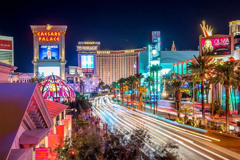 Pista na avenida The Strip em Las Vegas