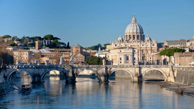 Vista da Basílica de São Pedro no Vaticano