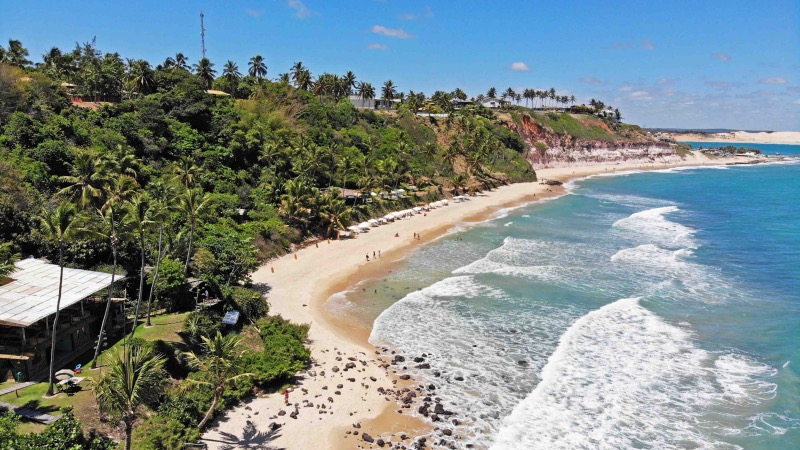 Vista da praia em Tibau do Sul