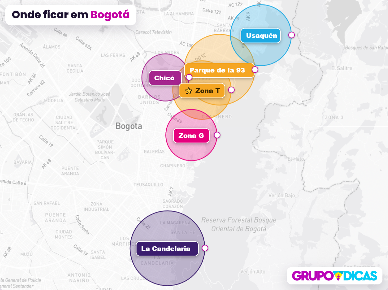 Mapa de Bogotá Mapa de Bogotá