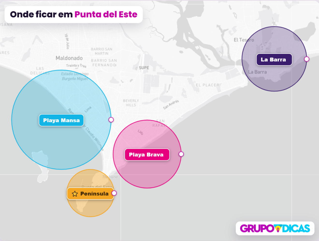 Mapa de Punta del Este Mapa de Punta del Este