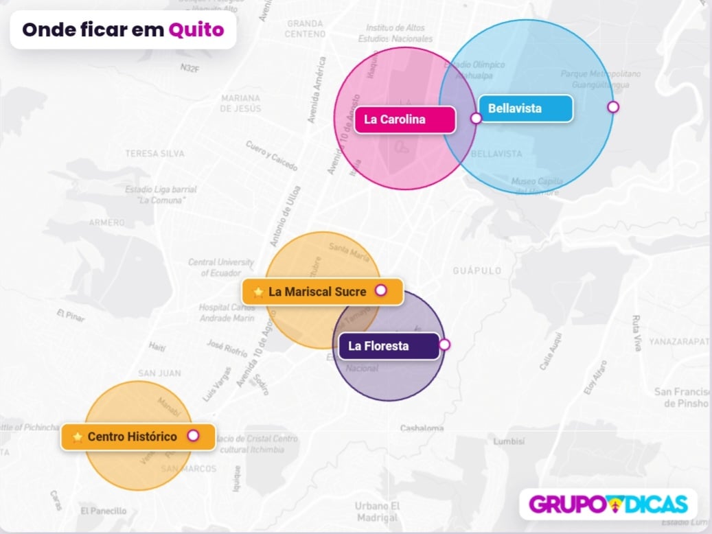 Mapa de Quito Mapa de Quito