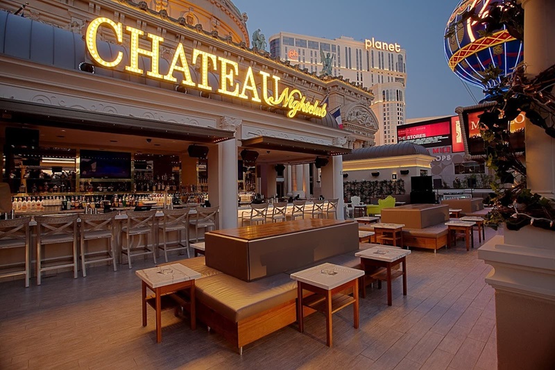 Chateau Nightclub na cobertura do hotel Paris em Las Vegas