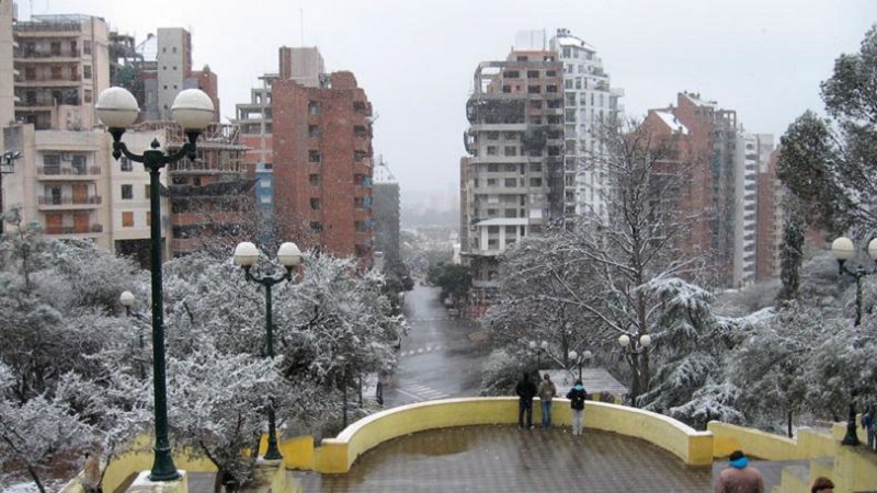 Neve em Córdoba na Argentina
