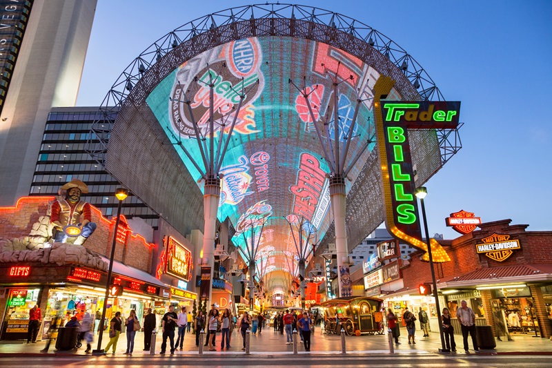 Rua Fremont Street em Las Vegas