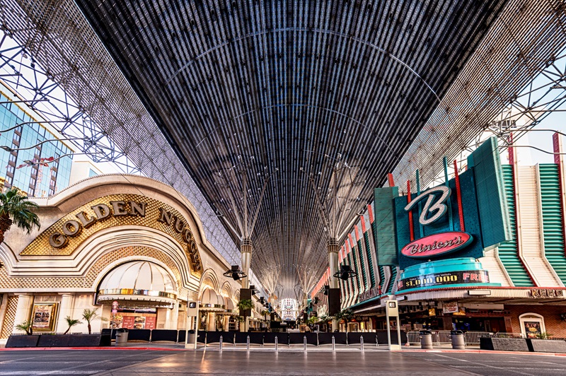 Fremont Street em julho em Las Vegas