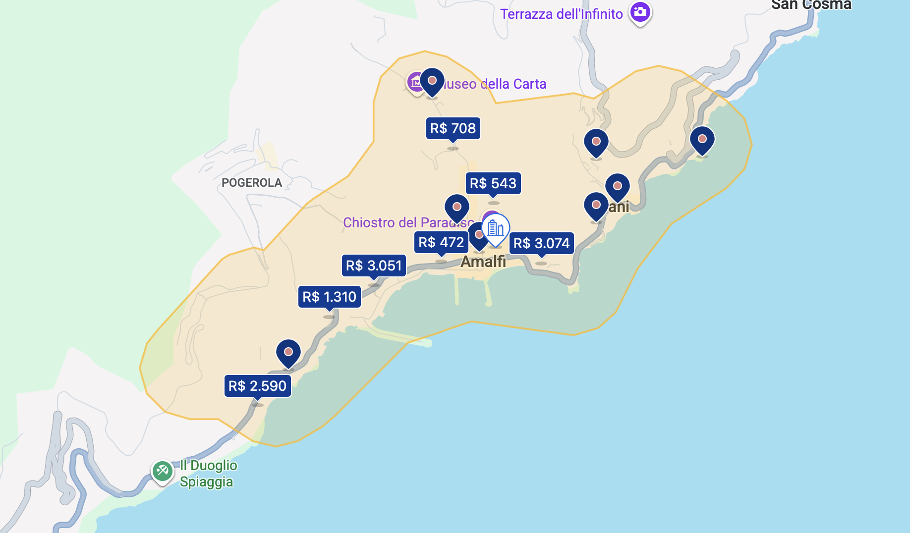 Mapa do Booking de Estocolmo