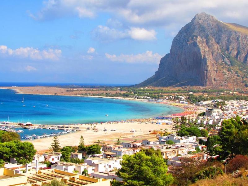 Praia em San Vito Lo Capo na Sicília