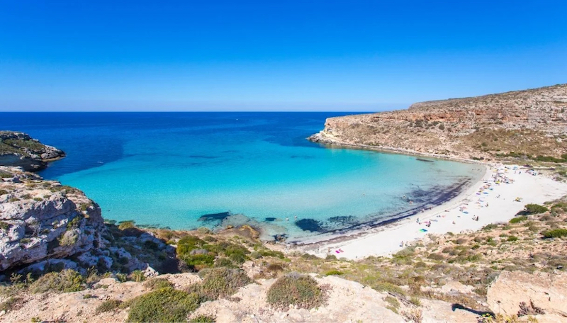 Praia dos Conigli em Lampedusa