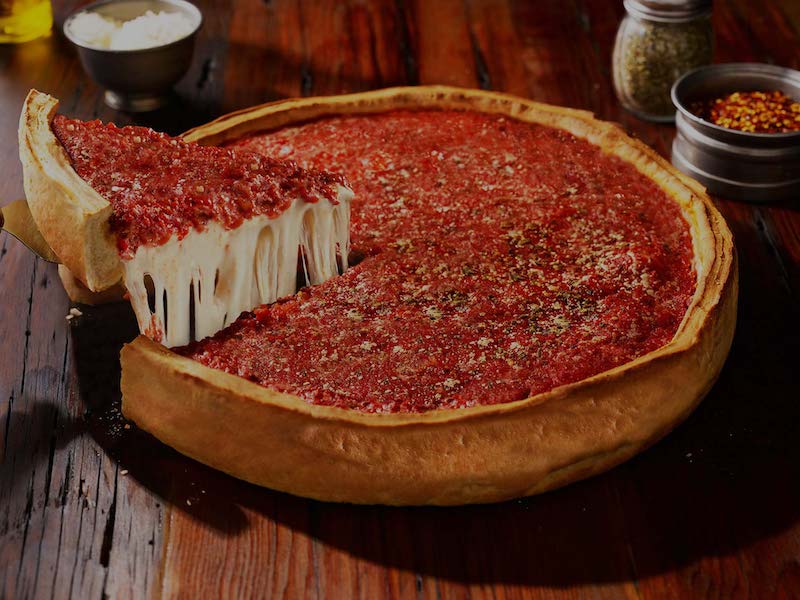 Stuffed Deep Dish Pizza do restaurante Giordano's em Chicago