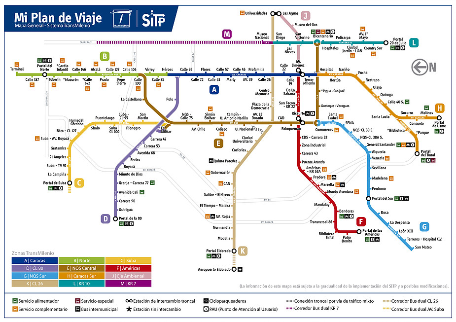 Mapa transmilenium