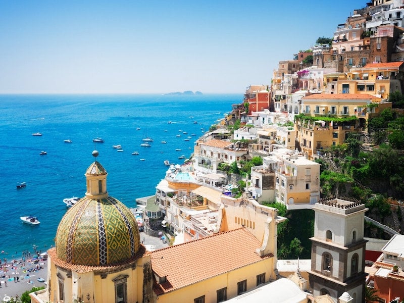 Vista da cidade de Positano na Costa Amalfitana