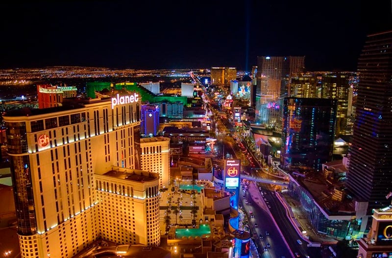 South Las Vegas Boulevard à noite