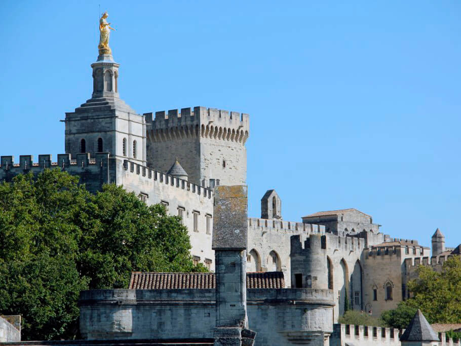 Palácio dos Papas em Avignon na França