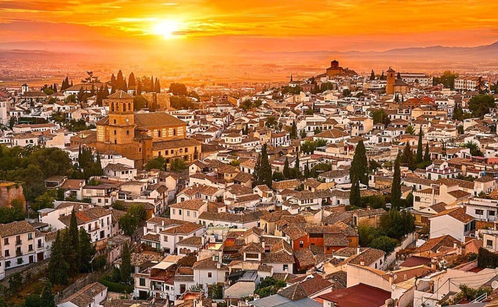 Vista de Albaicín em Granada