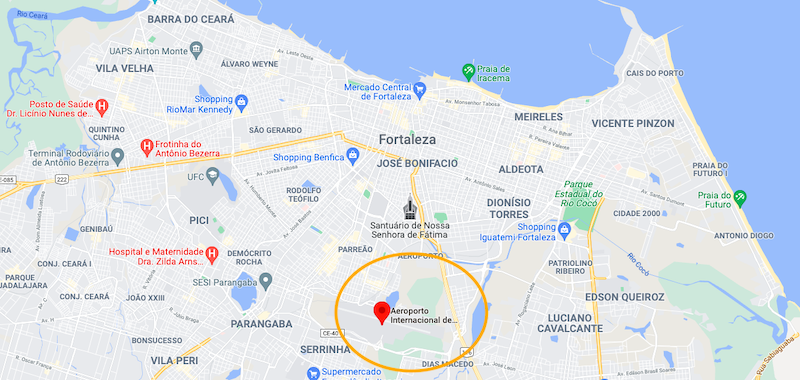 Mapa do Aeroporto de Fortaleza