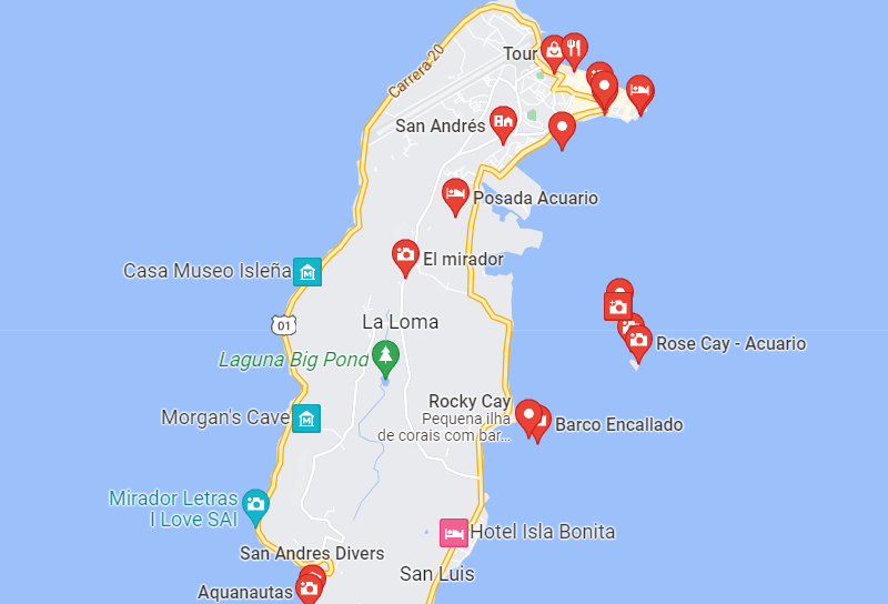 Mapa San Andrés