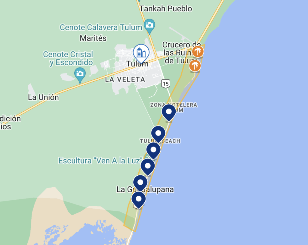 Mapa de Tulum