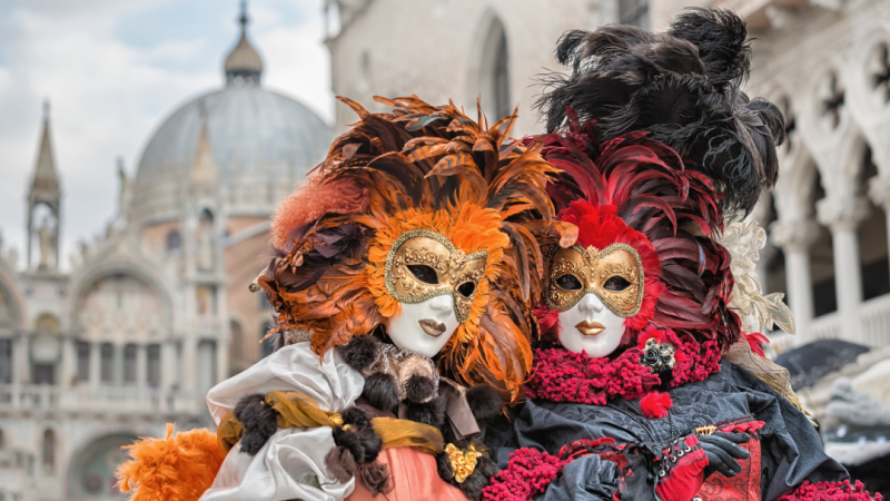 Máscaras de Carnaval na Itália