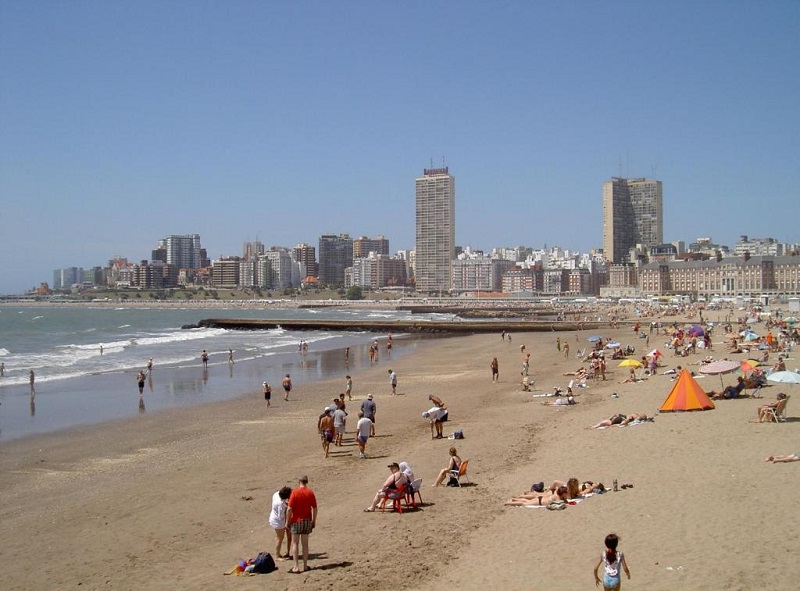 Praia Mar del Plata na Argentina