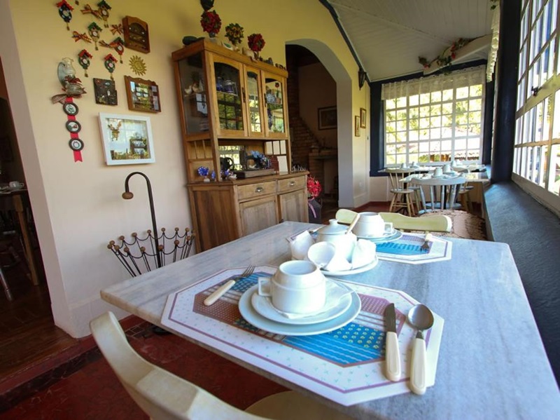 Restaurante do hotel Fazenda Alvorada na cidade de Cunha