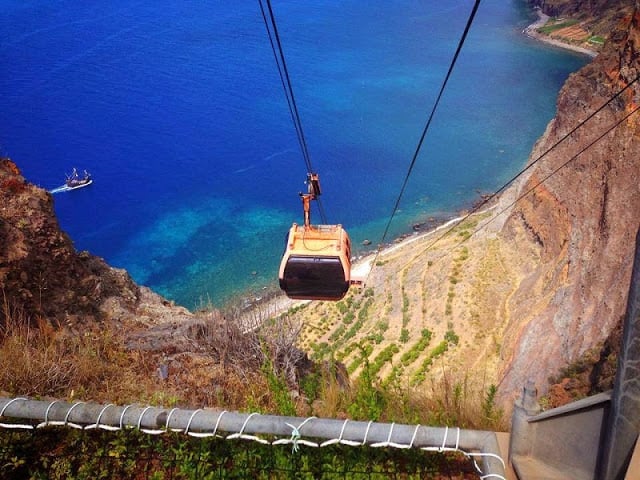 Teleférico do Funchal na llha da Madeira