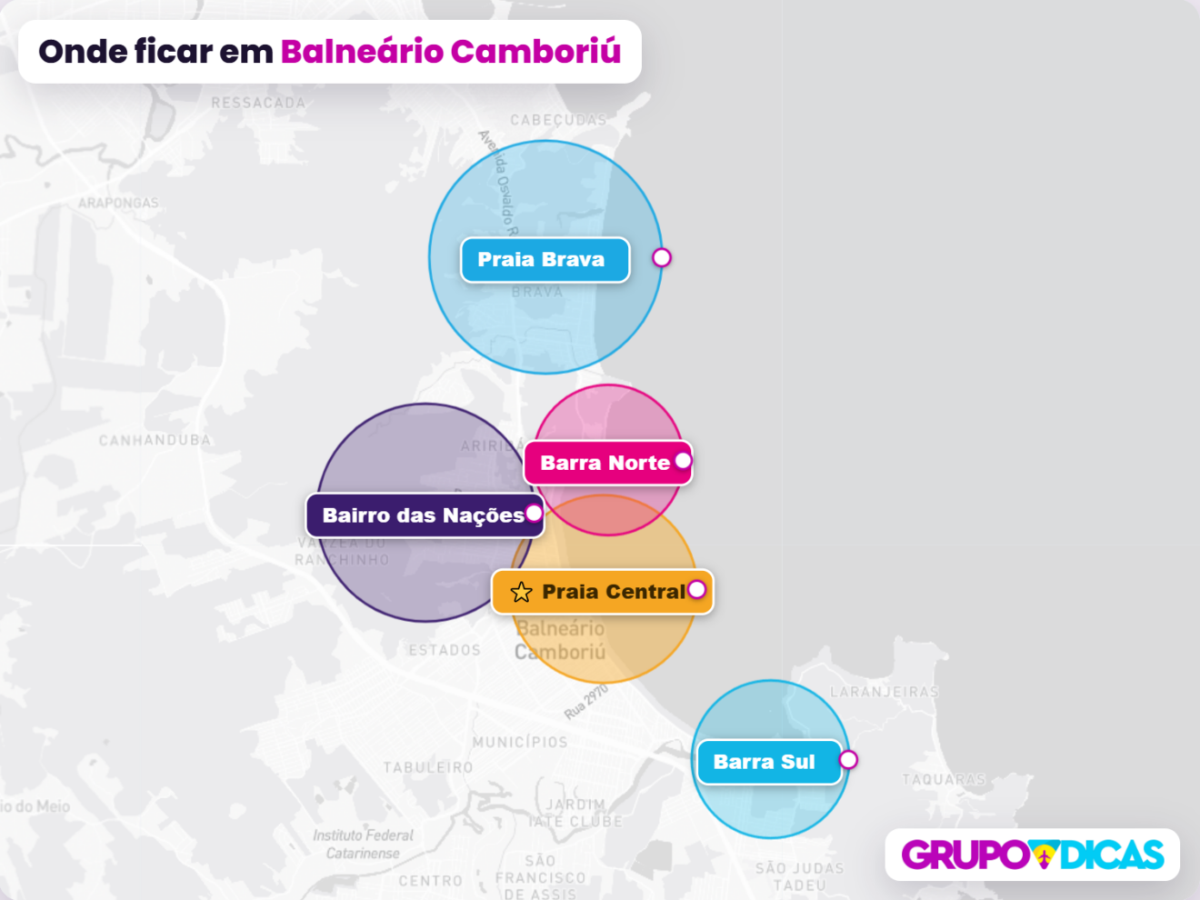 Mapa de Balneário Camboriú Mapa de Balneário Camboriú