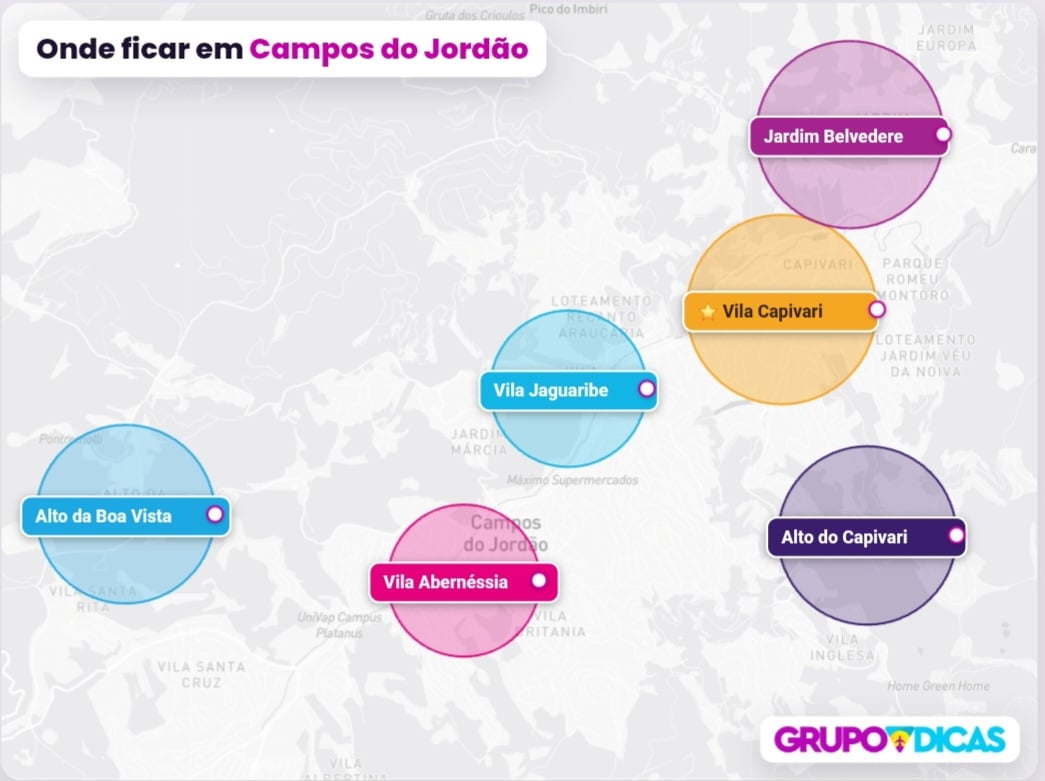 Mapa de Campos do Jordão Mapa de Campos do Jordão