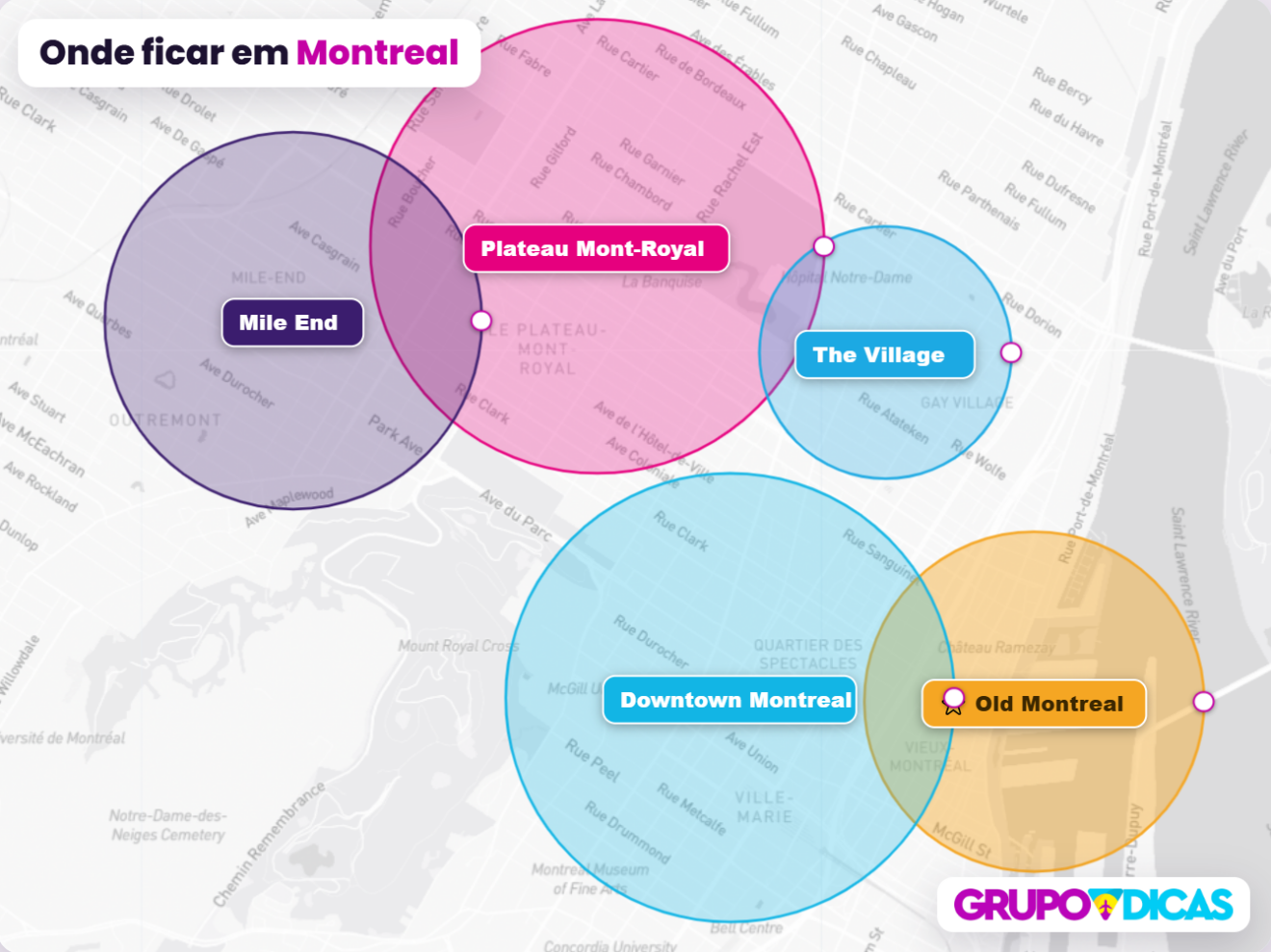 Mapa de Montreal Mapa de Montreal