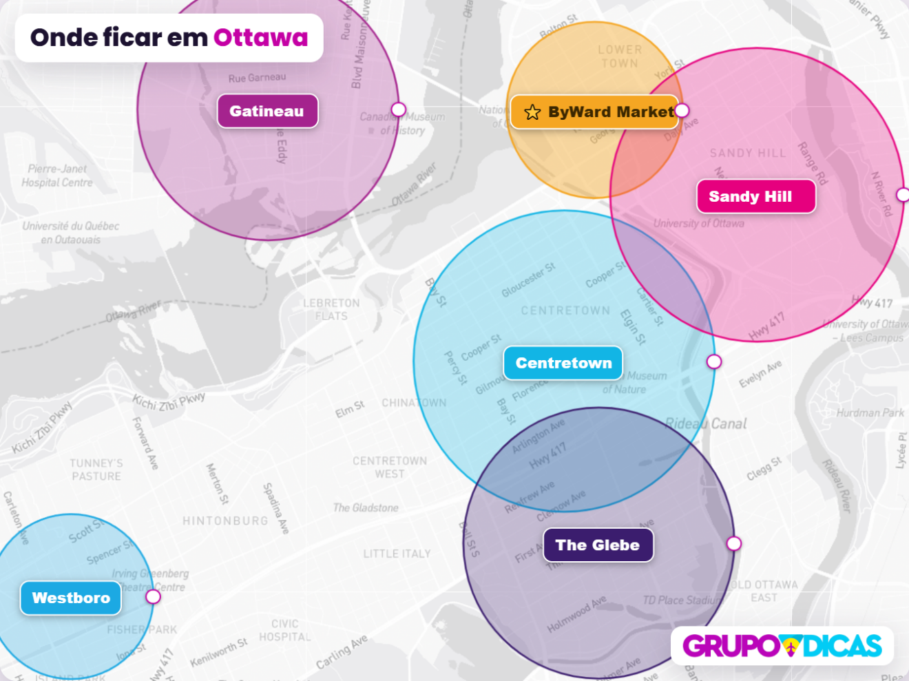 Mapa de Ottawa Mapa de Ottawa
