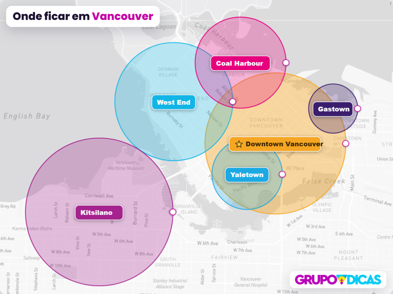 Mapa de Vancouver Mapa de Vancouver