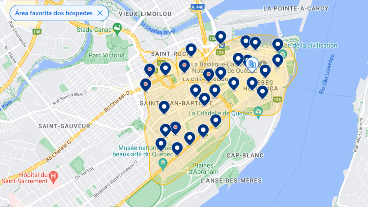 Área favorita dos hóspedes em Quebec