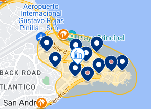 Região de hospedagem em San Andrés
