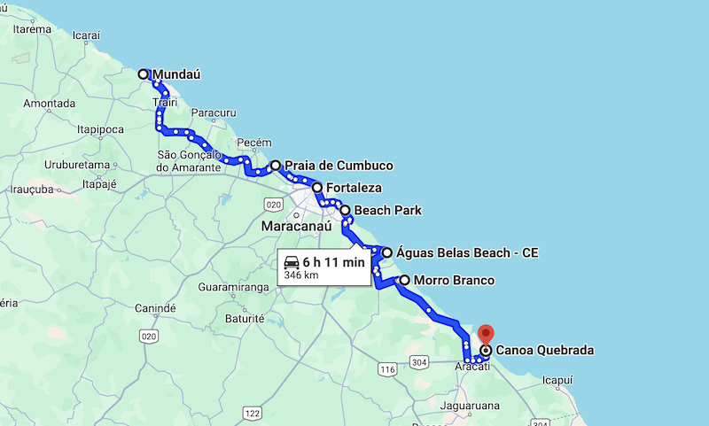 Cidades para um bate e volta desde Fortaleza