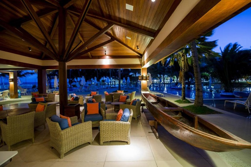 Área comum do Jatiuca Hotel e Resort em Maceió