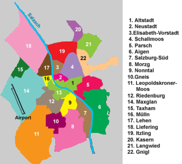 Mapa Salzburgo