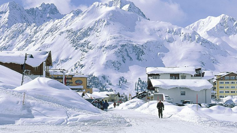 Cidades com neve na Áustria