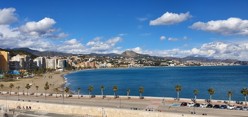 Praia de Malagueta em Málaga