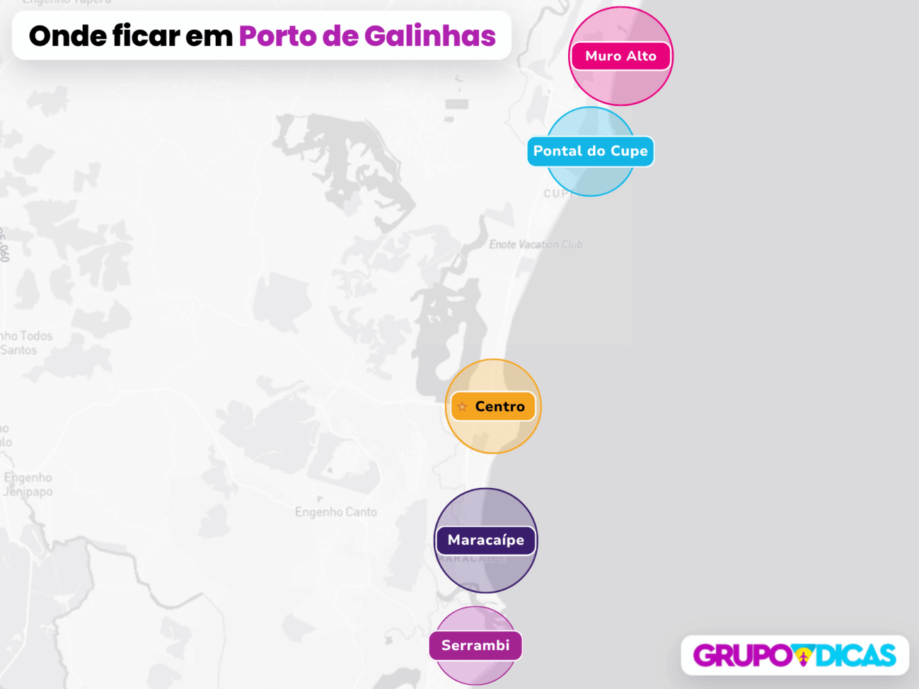 Mapa de Porto de Galinhas