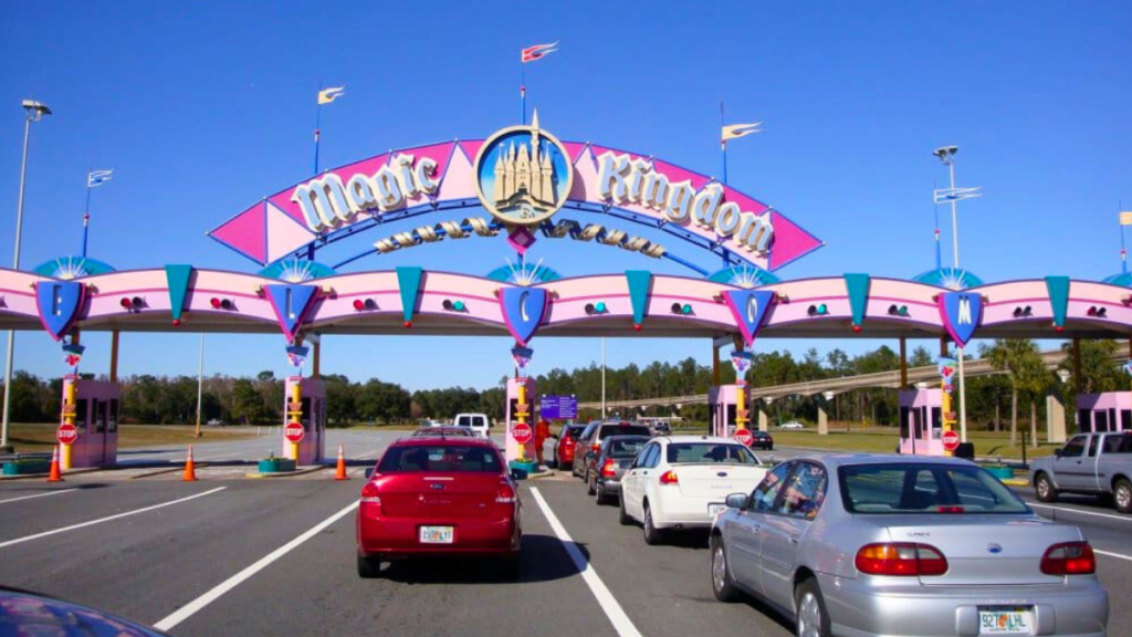 Carros no Magic Kingdom em Orlando