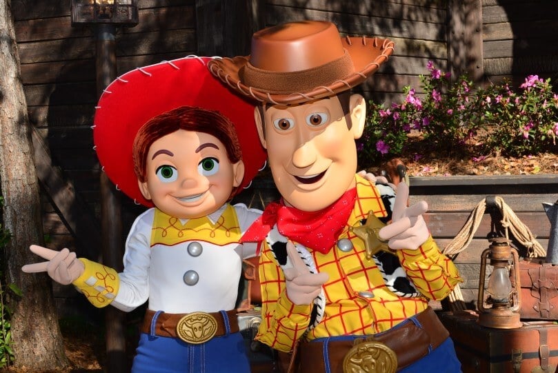 Woody e Jessie no Parque Disney Magic Kingdom em Orlando