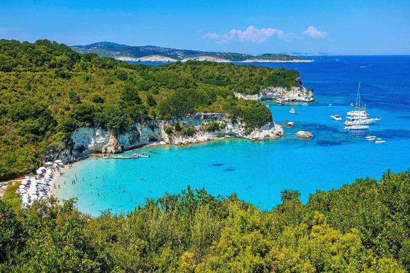 Voutoumi Bay, ilha de Antipaxos