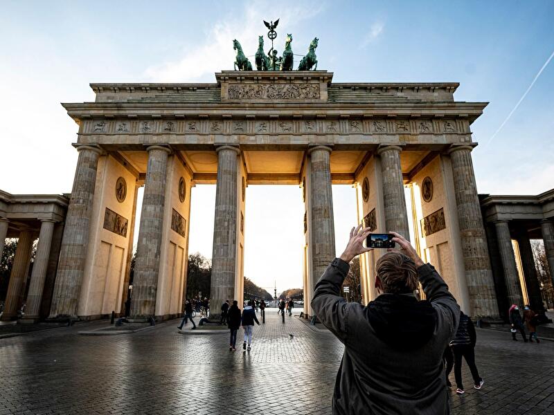 Turistas em Berlim