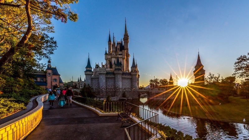 Amanhecer no Magic Kingdom da Disney Orlando