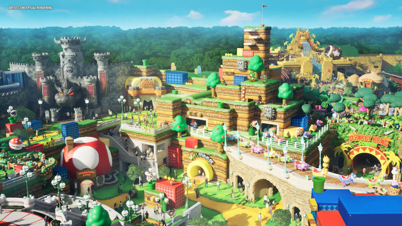 Área do Super Nintendo World na Universal Orlando