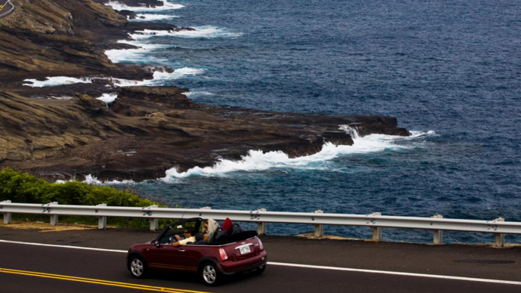 Viajando de carro pelo Havaí