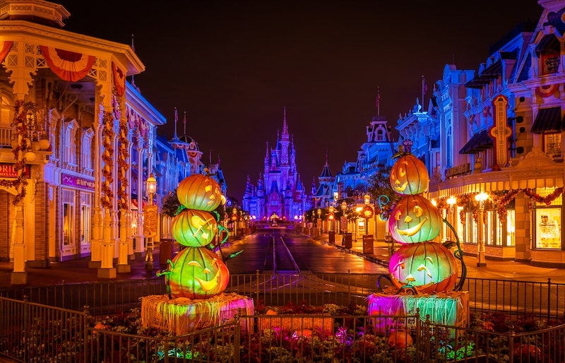 Decoração da Mickey's Not-So-Scary Halloween Party na Disney Orlando