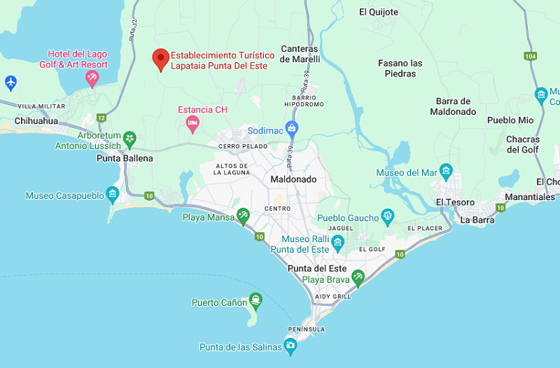 Localização da Fazenda Lapataia: Mapa