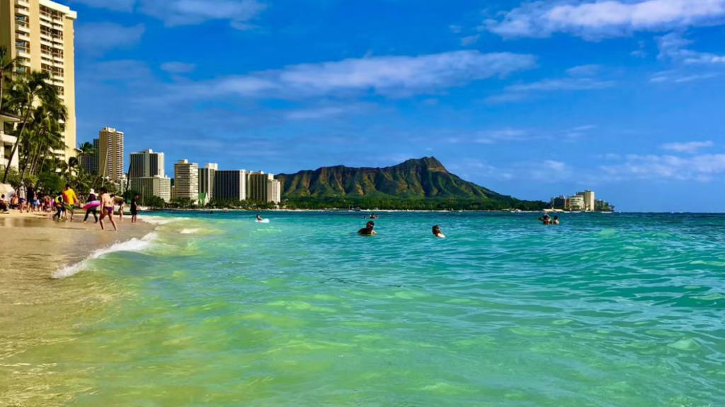 Praia de Waikiki no Havaí